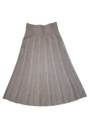 Milano Neutral Taupe A-Line Knit Skirt XS